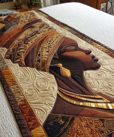 Bronze Grace Quilted Bed Runner — Elegant Metallic-Hued Decorative Throw For Queen & King Beds, Soft Quilting, Modern Classic Accent