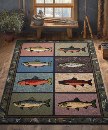 Brookside Jewel Patterned Area Rug — Elegant Transitional Accent Rug For Living Room, Dining Room, Hallway, Durable & Easy Care