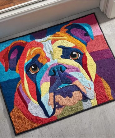 Bulldog Charm Porch Mat — Adorable French & English Bulldog Themed Doormat, Outdoor/Indoor Non-Slip Welcome Rug For Dog Fans