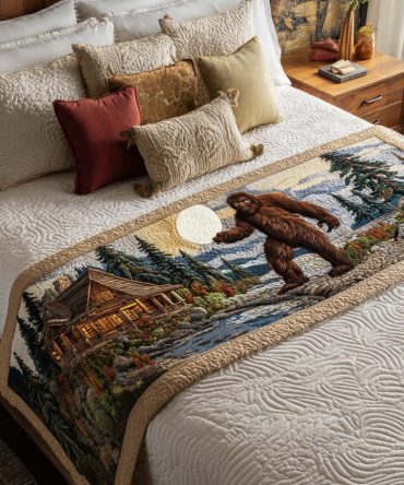 Lodge Spirit Quilted Bed Runner – Premium Cabin Bedding Accent For Rustic Bedrooms, Soft Cotton Blend For Queen & King