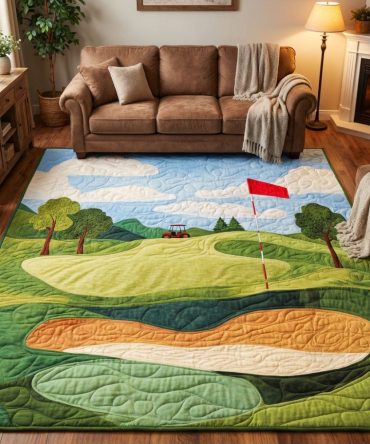 Caddy Path Geometric Area Rug — Contemporary Low-Pile Accent Rug For Living Room, Dining Room & Office, Durable Easy-Care Design