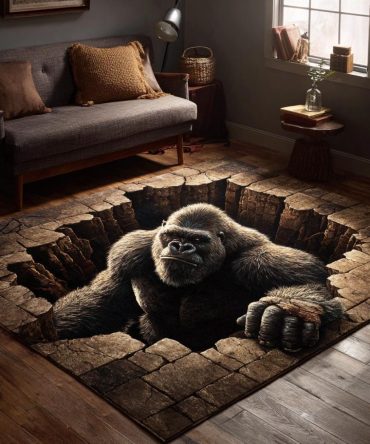 Canyon-Inspired Plush Area Rug — Rustic Earth-Tone Living Room Accent, Durable Low-Pile Carpet Runner For Cozy Home