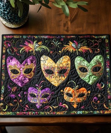 Carnival Charm Quilted Placemat — Playful Bold Colors for Festive Tables, Durable Quilted Cotton, Heat-Resistant & Easy Care