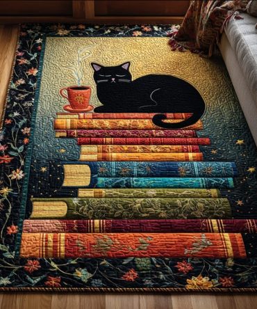 Cat Glow Illuminated Area Rug — Subtle Gradient Cat Motif In Soft Pastels, Low-Pile Cozy Texture, Fade-Resistant & Easy Care For Bedrooms