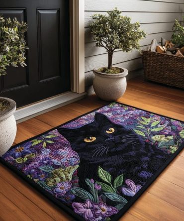 Cat Whisper Welcome Mat — Playful Feline Entry Doormat With Charming Cat Illustration, Durable Coir Surface & Non-Slip Backing
