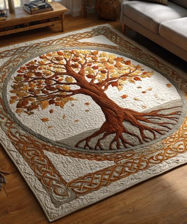 Celtic Canopy Heritage Area Rug — Intricate Celtic Knotwork Canopy Design, Premium Accent Rug For Traditional & Modern Interiors