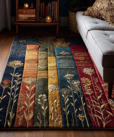 Corner Chapter Accent Rug — Versatile Patterned Area Rug For Cozy Corners, Bedrooms, Living Rooms, Durable Low-Pile