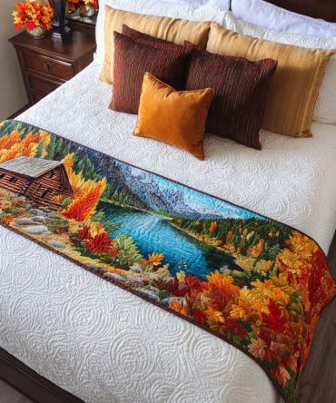 Charming Cabin Stay Quilted Bed Runner - Timeless Rustic Accent To Elevate Lodge & Farmhouse Beds With Cozy Quilted Finish - Cotton-Blend