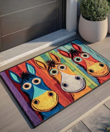 Cheeky Burro Donkey Doormat — Playful Southwestern Welcome Mat, Durable Coir Front Door Rug For Patio, Farmhouse & Gift