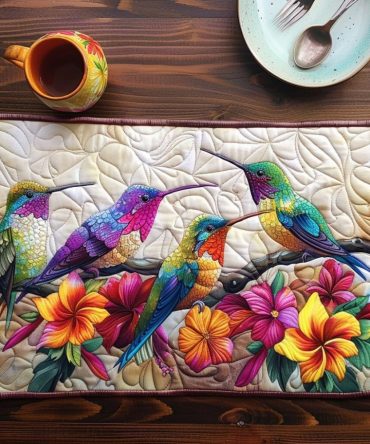 Cheerful Bird Song Quilted Placemat — Bright Avian Table Accent, Hand-Quilted Detail, Durable Cotton Blend & Machine Washable For Casual Dining