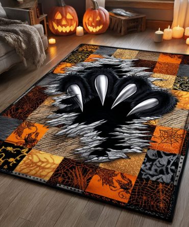 Claw Mark Cat Area Rug — Modern Feline Accent Rug, Bold Scratch-Inspired Design, Low-Pile Durable Mat, Non-Slip & Pet-Friendly