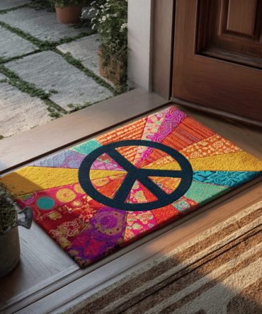 Color Harmony Decorative Doormat — Vibrant Patterned Entrance Rug For Indoor & Outdoor Use, Fade-Resistant Print, Durable Coir With Non-Slip Backing, 18X30 In