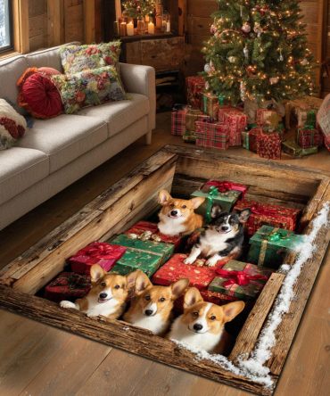 Plush Corgi Accent Area Rug For Living Room — Ultra-Soft, Non-Slip Pet-Friendly Floor Mat, Durable & Machine-Washable