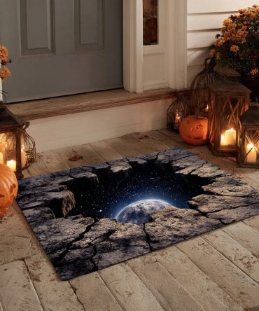 Cosmic Rift Galaxy Doormat — Space-Themed Welcome Mat With Nebula Artwork, Durable Indoor/Outdoor Front Door Rug With Non-Slip Backing