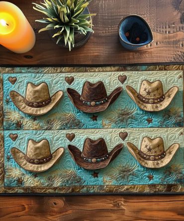 Rustic Cowboy Quilted Placemat For Farmhouse Dining – Premium Cotton Table Mat, Heat-Resistant & Machine-Washable, Western Dining Decor