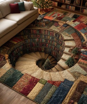 Cozy Book Night Area Rug — Storytime-Themed Kids' Rug, Soft Pile, Non-Slip Backing, Warm Accent For Bedroom & Playroom