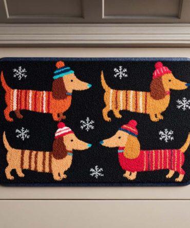 Cozy Dachshunds Cute Welcome Mat — Adorable Dog-Themed Entry Rug For Pet Lovers, Durable, Easy-Clean & Slip-Resistant