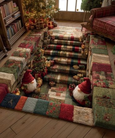 Whimsical Gnome Plush Area Rug — Cozy Garden Gnome Accent For Kids’ Rooms, Entryway & Cottage Decor, Soft Polyester Low-Pile Rug