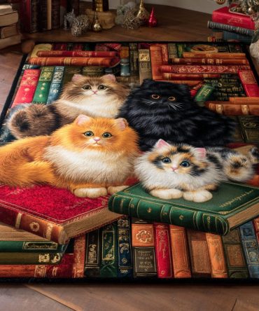 Cozy Paws Plush Area Rug — Cute Paw-Print Accent Rug For Pet Owners, Mudrooms, Entryways & Kids’ Playrooms, Soft & Durable Surface