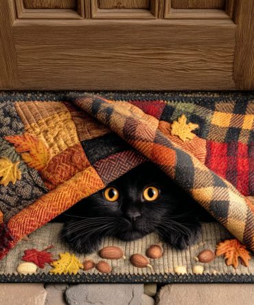 Cozy Paws Warm Welcome Mat — Cute Paw Print Entry Doormat For Pet Owners, Low-Profile Indoor/Outdoor Rug For Front Door & Porch