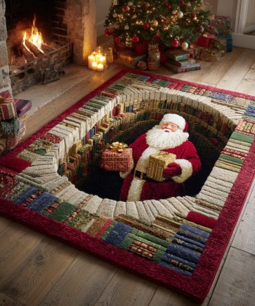 Festive Cozy Santa Claus Area Rug - Holiday Welcome Mat For Living Room & Entryway, Soft Plush, Non-Slip, Christmas Decor