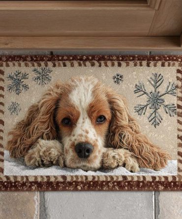 Charming Spaniel Welcome Mat - Soft Pet-Themed Indoor Doormat, Absorbent Surface & Non-Slip Backing — Perfect Gift For Dog Lovers