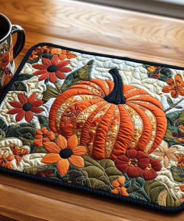 Crimson Canopy Quilted Placemat — Rich Red Dining Accent, Stain-Resistant Cotton Blend, Holiday & Everyday Table Elegance