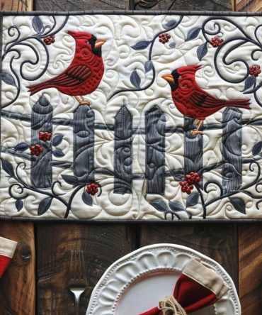 Crimson Crest Quilted Dining Placemat — Rich Red Cotton Mat with Sturdy Quilting, Heat Protection & Washable Finish for Stylish Tables