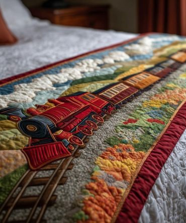 Crimson Trail Quilted Bed Runner — Bold Red Decorative Throw For Queen & King Beds, Reversible Accent For Holiday & Everyday Styling