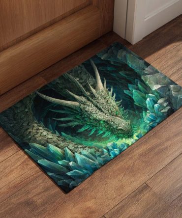 Crystal Serpent Decorative Door Mat — Eye-Catching Outdoor Welcome Rug With Intricate Serpent Design, Durable & Weather-Resistant