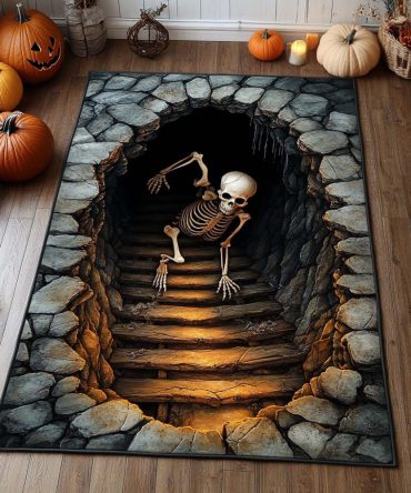 Dark Cursed Dungeon Rug – Gothic Accent Area Rug With Distressed Depth For Entryway, Game Room & Themed Decor