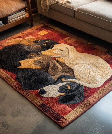 Dachshund Dreams Plush Area Rug – Adorable Dog-Themed Accent Rug For Pet Lovers, Kids’ Rooms & Cozy Spaces