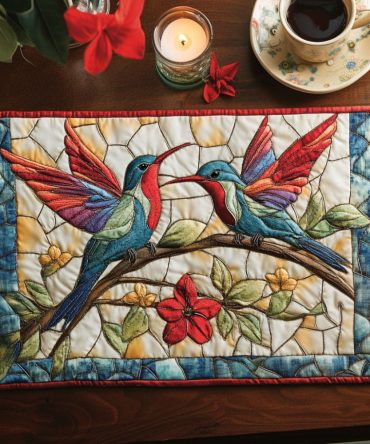 Sunrise Quilted Placemat — Soft Pastel Dining Mat, Quilted Texture, Machine-Washable & Heat-Resistant, Stylish Table Accent