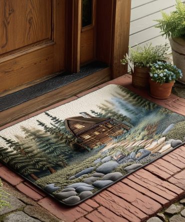 Deep Forest Spirit Doormat — Nature-Inspired Welcome Mat For Cabin & Home, Durable Outdoor Entry Rug, Rustic Woodland Decorative Mat