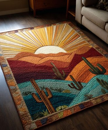 Desert Bloom Floral Area Rug — Southwestern Boho Rug With Muted Earth Tones, Soft Low-Pile, Stain-Resistant Fibers & Non-Slip Backing