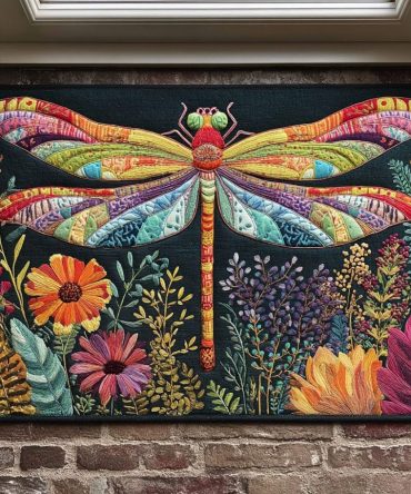 Dragonfly Dreams Outdoor Coir Welcome Mat — Garden-Inspired Entrance Rug With Durable Non-Slip Backing, Weatherproof Decorative Porch Accent