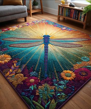 Dragonfly Grace Elegant Area Rug — Refined Insect Motif With Neutral Palette, Soft Pile & Durable Construction For Formal Living Rooms