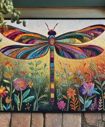 Dragonfly Light Decorative Welcome Mat — Weatherproof Coir Entrance Rug With Non-Slip Backing, Bright Garden Accent For Porch & Patio