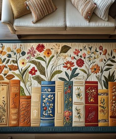 Dream Pages Literary Area Rug — Storybook-Inspired Accent Rug For Libraries & Living Rooms, Soft Plush Pile, Cozy Reading Nook Essential