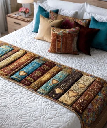 Cozy Reading Corner Quilted Bed Runner - Dreamy Soft Cotton Bed Scarf For Queen & King, Perfect For Relaxed Bedrooms