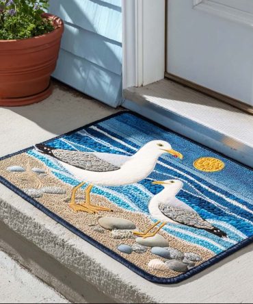 Driftwing Coastal Welcome Rug — Heavy Coir Doormat For High-Traffic Entrances, Water-Resistant Finish, Non-Skid Rubber Backing