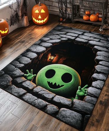 Dungeon Imp Fantasy Area Rug - Whimsical Creature Print Low-Pile Accent Rug For Game Rooms, Kids Rooms & Themed Spaces, Durable & Easy-Clean