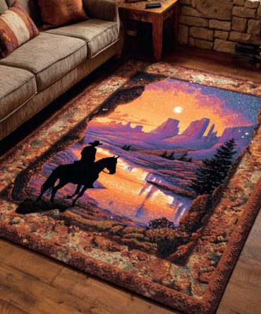 Dusty Horizon Contemporary Area Rug — Neutral Modern Accent Rug For Living Room, Fade-Resistant, Low-Maintenance & Multiple Sizes Available