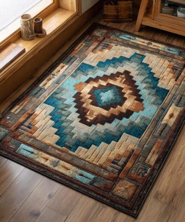 Earth Heritage Vintage-Inspired Area Rug — Timeless Pattern Rug For Living Room Or Dining, Durable Low-Pile, Distressed Look, Multiple Sizes