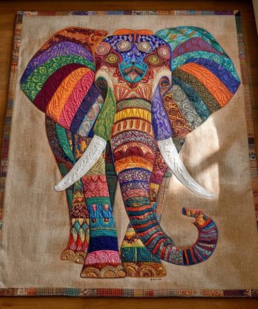 Elephant Path Area Rug — Elegant Neutral Animal Motif Rug For Living Room, Non-Slip, Pet-Friendly, Easy Maintenance