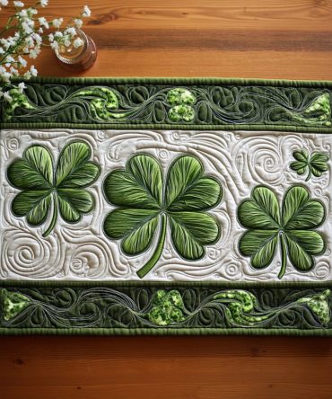 Emerald Forest Quilted Placemat — Lush Green Woodland Table Mat for Nature-Inspired Dining, Quilted Cushioning, Durable & Easy-Care