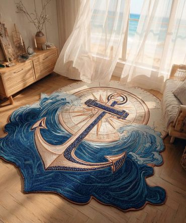 Emerald Bay Mosaic Custom Rug — Custom-Shaped Mosaic Floor Rug In Jewel Tones, Artistic Cut Area Rug For Luxury Interiors