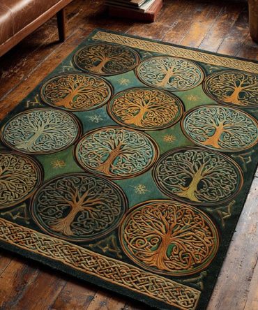 Luxurious Round Emerald Green Accent Rug - Plush Low-Pile Soft Touch, Non-Slip Backing For Living Room, Bedroom & Dining