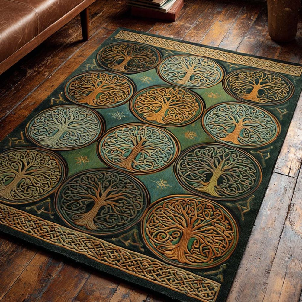 Luxurious Round Emerald Green Accent Rug - Plush Low-Pile Soft Touch, Non-Slip Backing For Living Room, Bedroom & Dining