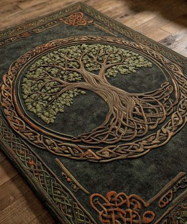 Eternal Roots Distressed Rug — Aged-Texture Area Rug With Organic Motifs For Cozy Living Rooms, Bedrooms & Accent Zones (Warm Rustic Palette)